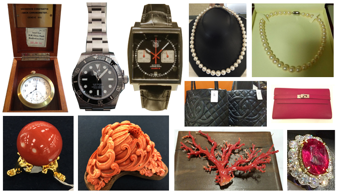 珊瑚（指輪・宝石・ジュエリー）・金・プラチナ、ダイヤモンド・ネックレス・時計・腕時計・高級時計・懐中時計・ブランドバッグなど